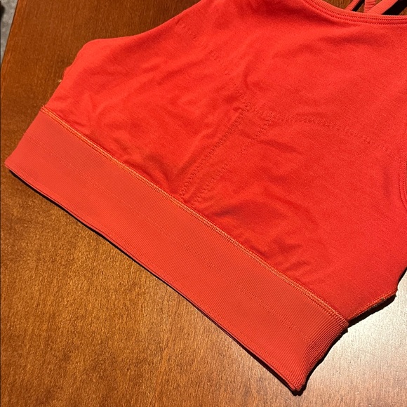 lululemon athletica Women's Ribbed Orange Sports Bra - Picture 4 of 9